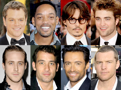 Matt Damon, Will Smith, Johnny Depp, Robert Pattinson, Ryan Gosling, Clive Owen, Hugh Jackman, Sam Worthington Matt Damon, Will Smith, Johnny Depp, Robert Pattinson, Ryan Gosling, Clive Owen, Hugh Jackman, Sam Worthington